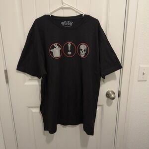 Rush Men's Black Graphic Short Sleeve Tshirt Size XXL